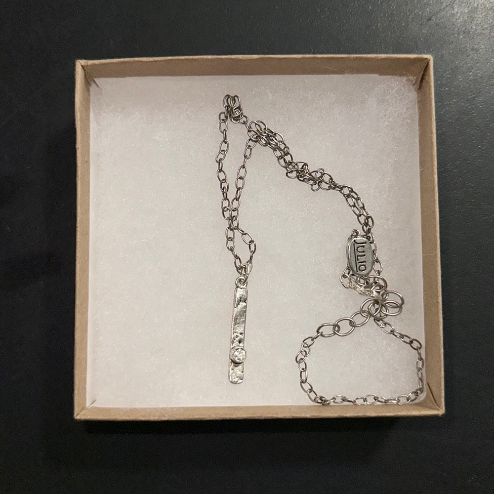 Julio Hammered Silver Necklace, NWOT